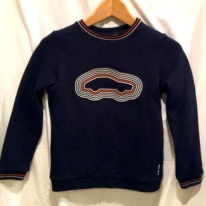 Jacardi Paris Boys Navy Sweatshirt Car Motif